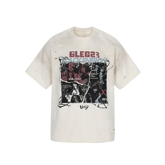 Burn Bright Distressed Graphic T-Shirt