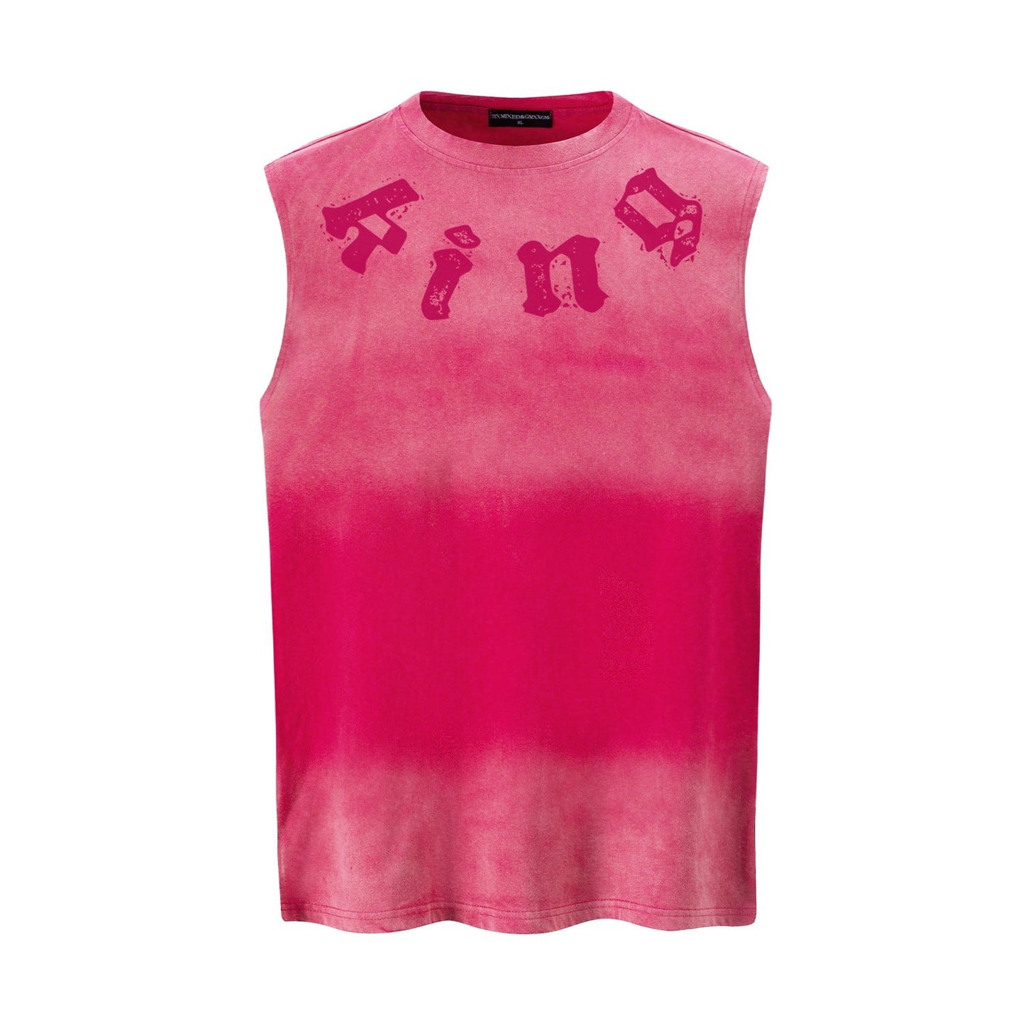 Gradient letter printed vest
