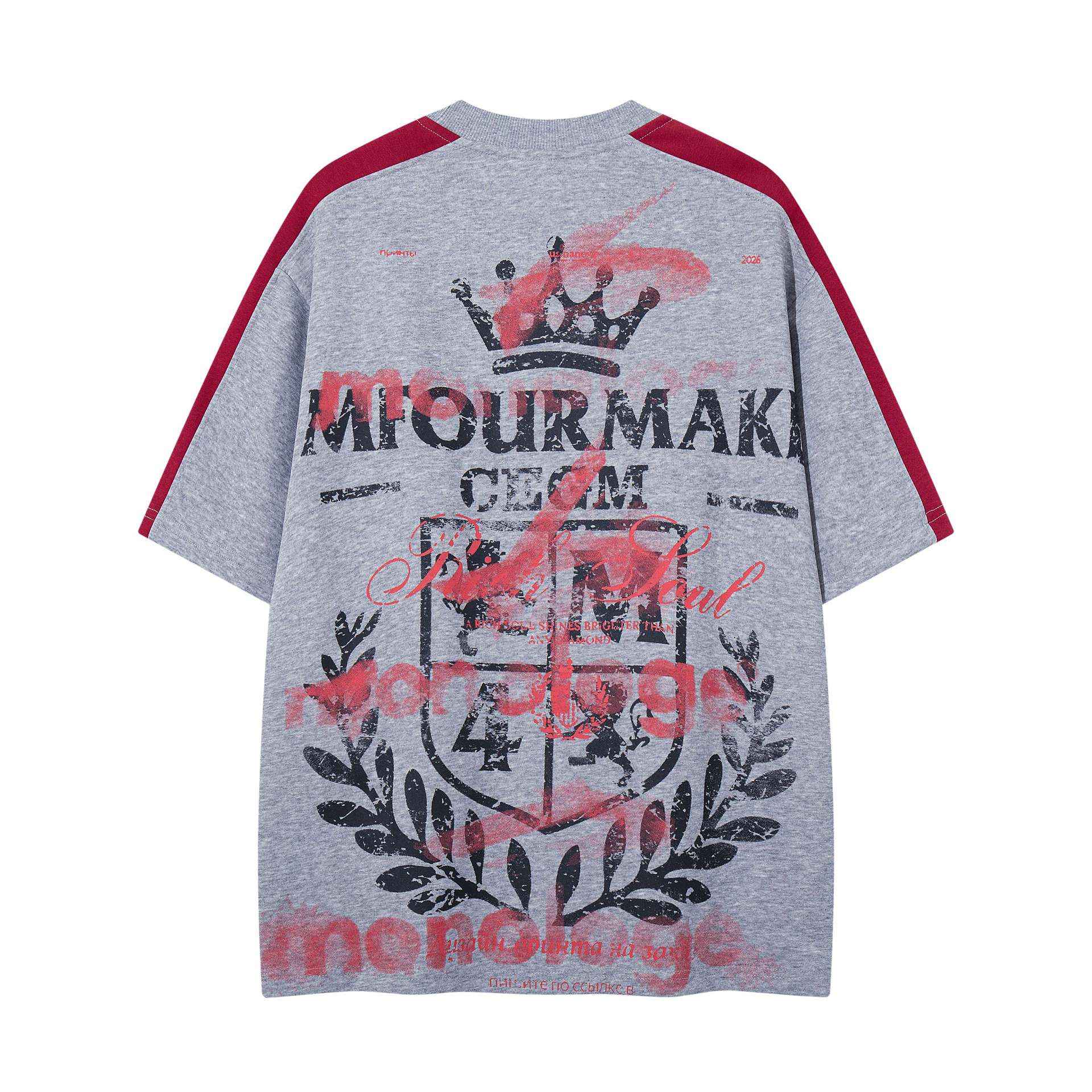 Badge printed short sleeved shirt