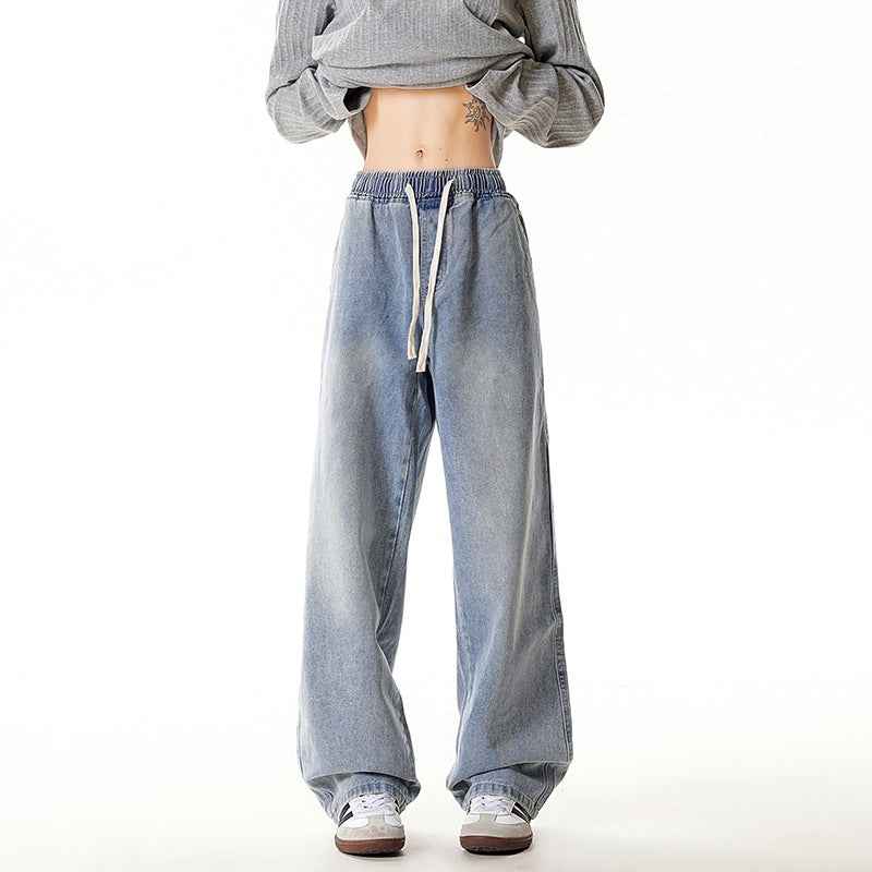 Vintage Men's Jeans Washed Straight Leg Pants