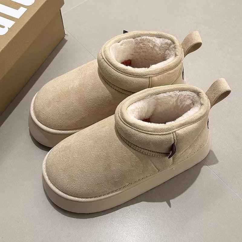 Retro Versatile Fashion Cotton Shoes Women's Anti slip Snow Shoes