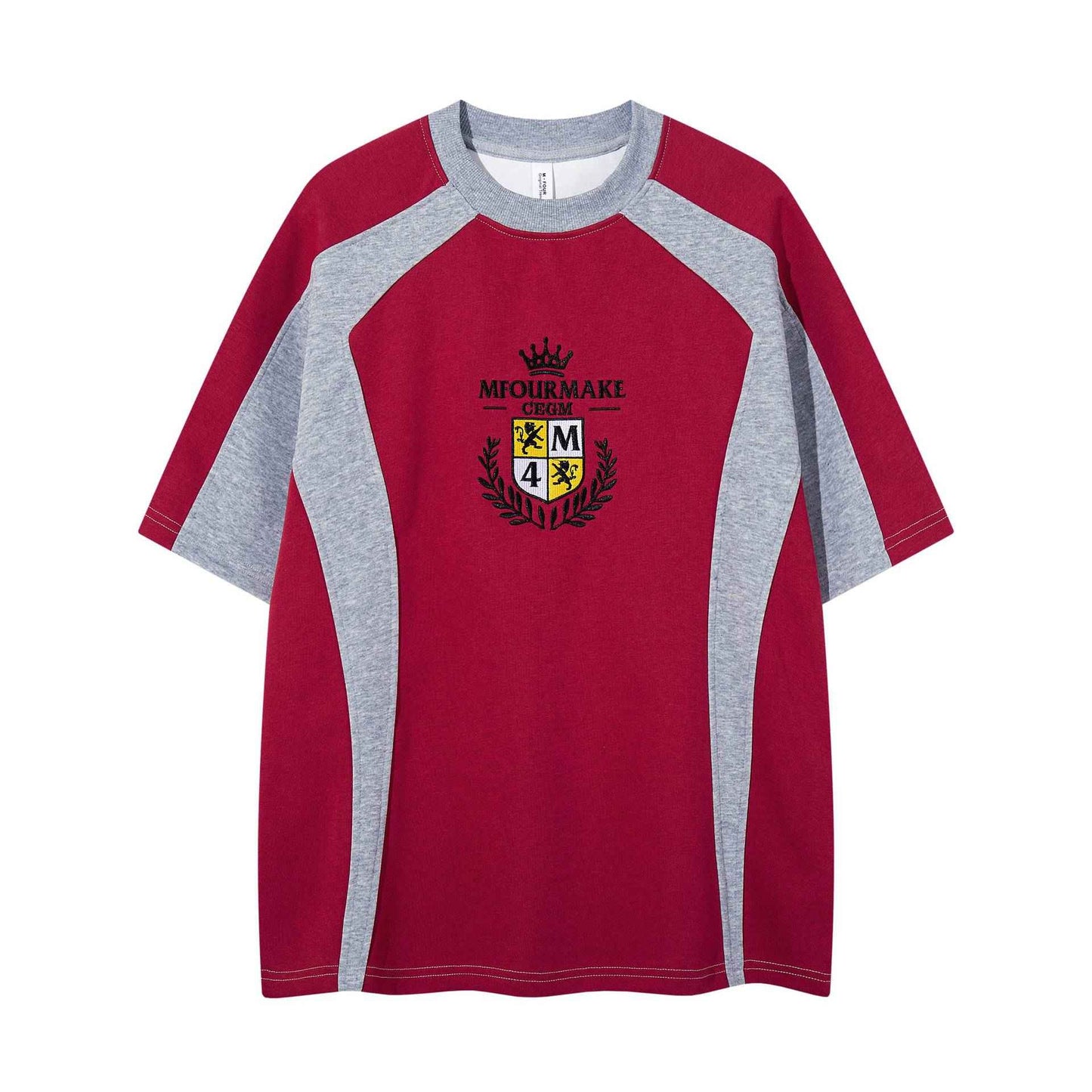 Badge printed short sleeved shirt