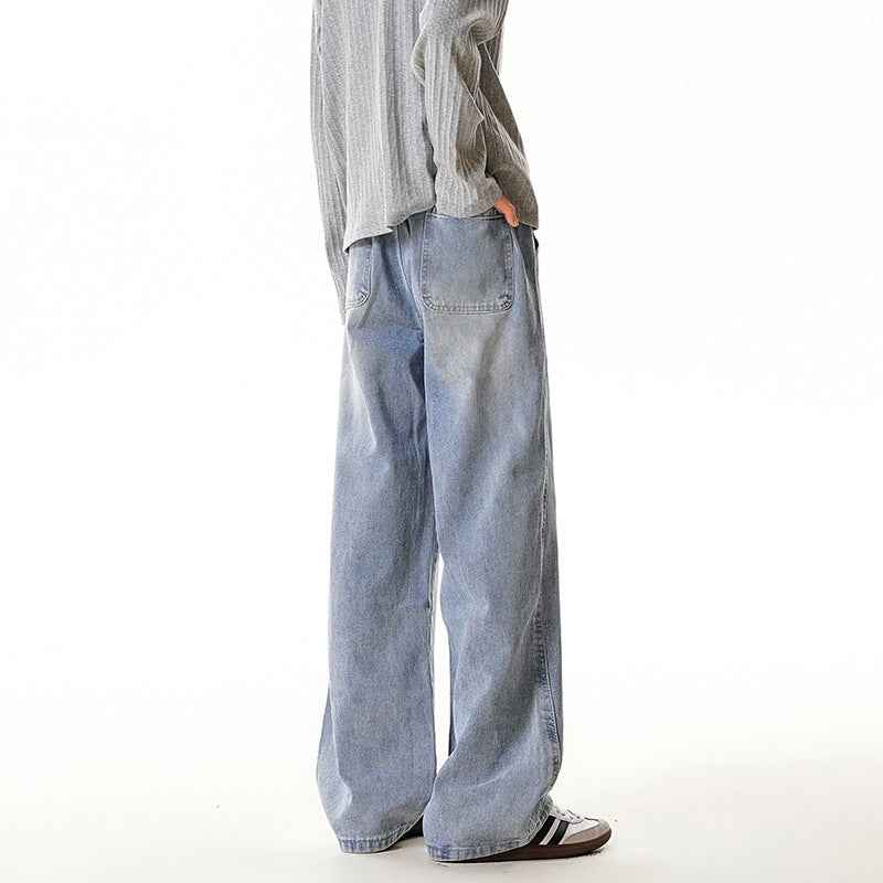 Vintage Men's Jeans Washed Straight Leg Pants