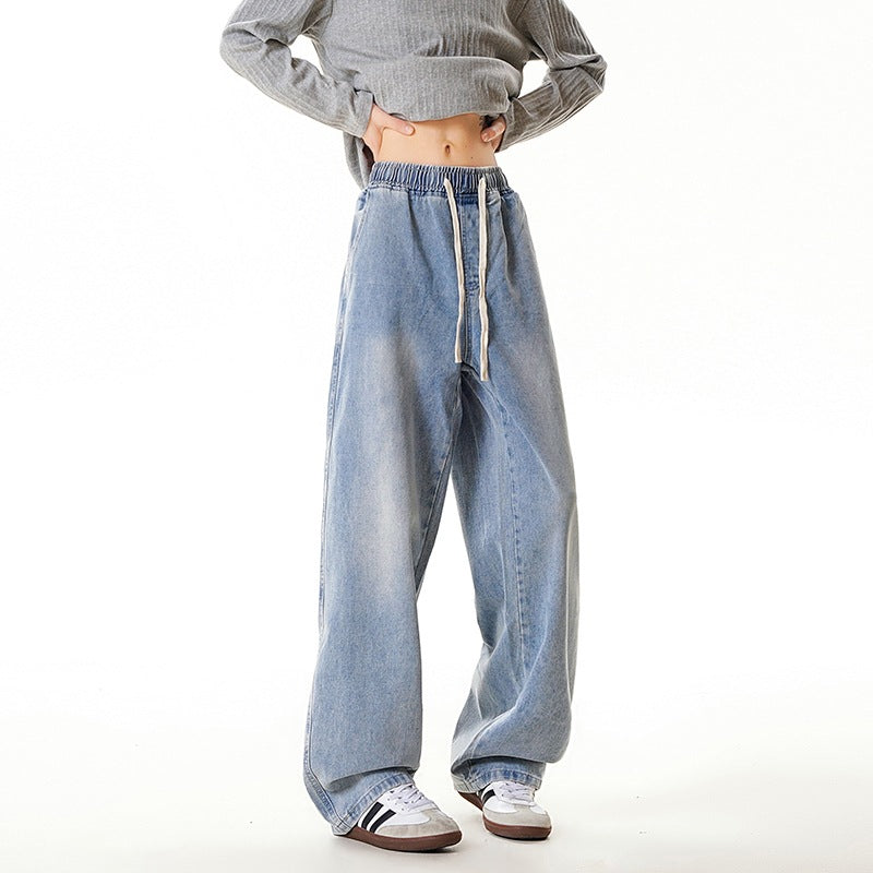 Vintage Men's Jeans Washed Straight Leg Pants