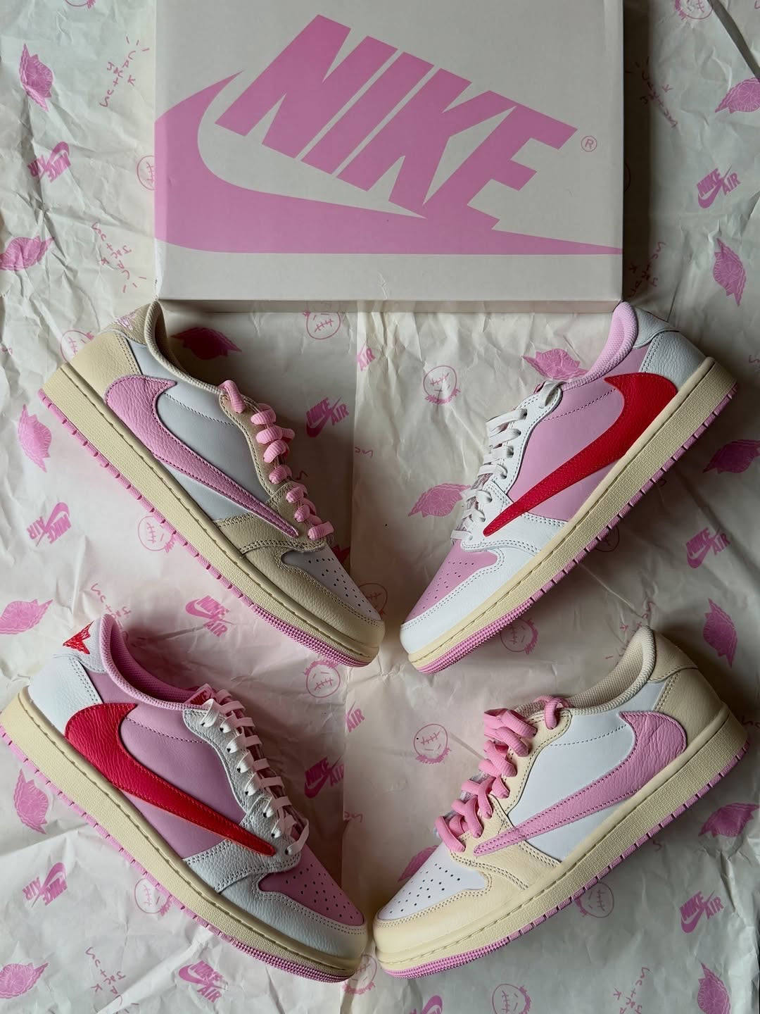 Travis Scott × AJ1 Low "Shy Pink" - Elevate Your Style - OMYGOODS