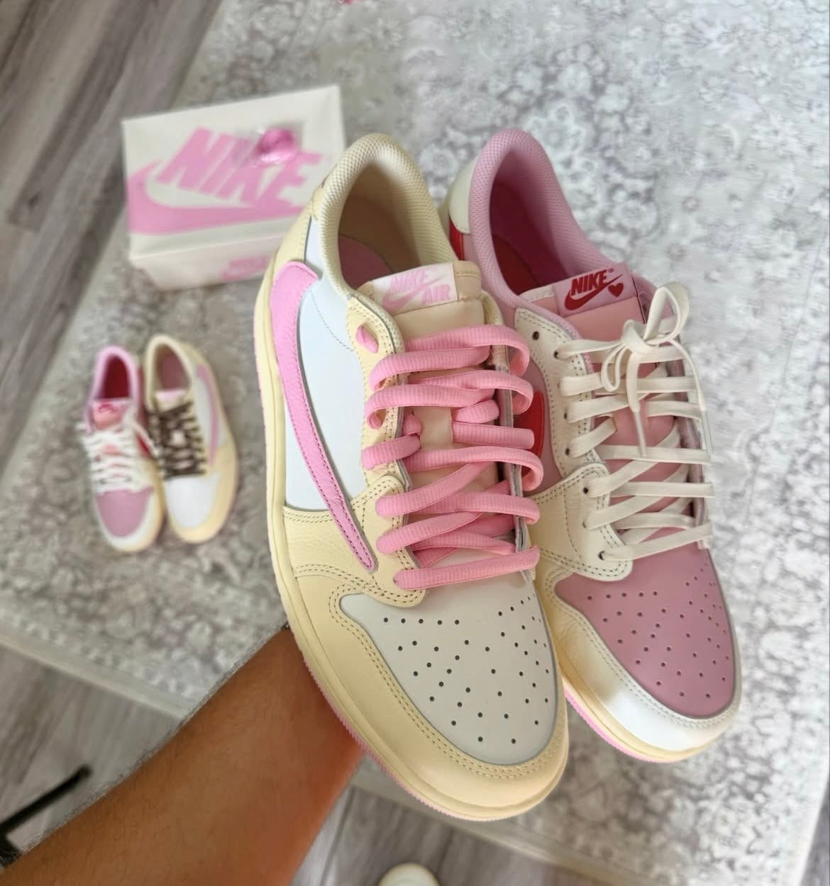Travis Scott x Air Jordan 1 Low Soft Powder Pouring - A Streetwear Revolution - OMYGOODS
