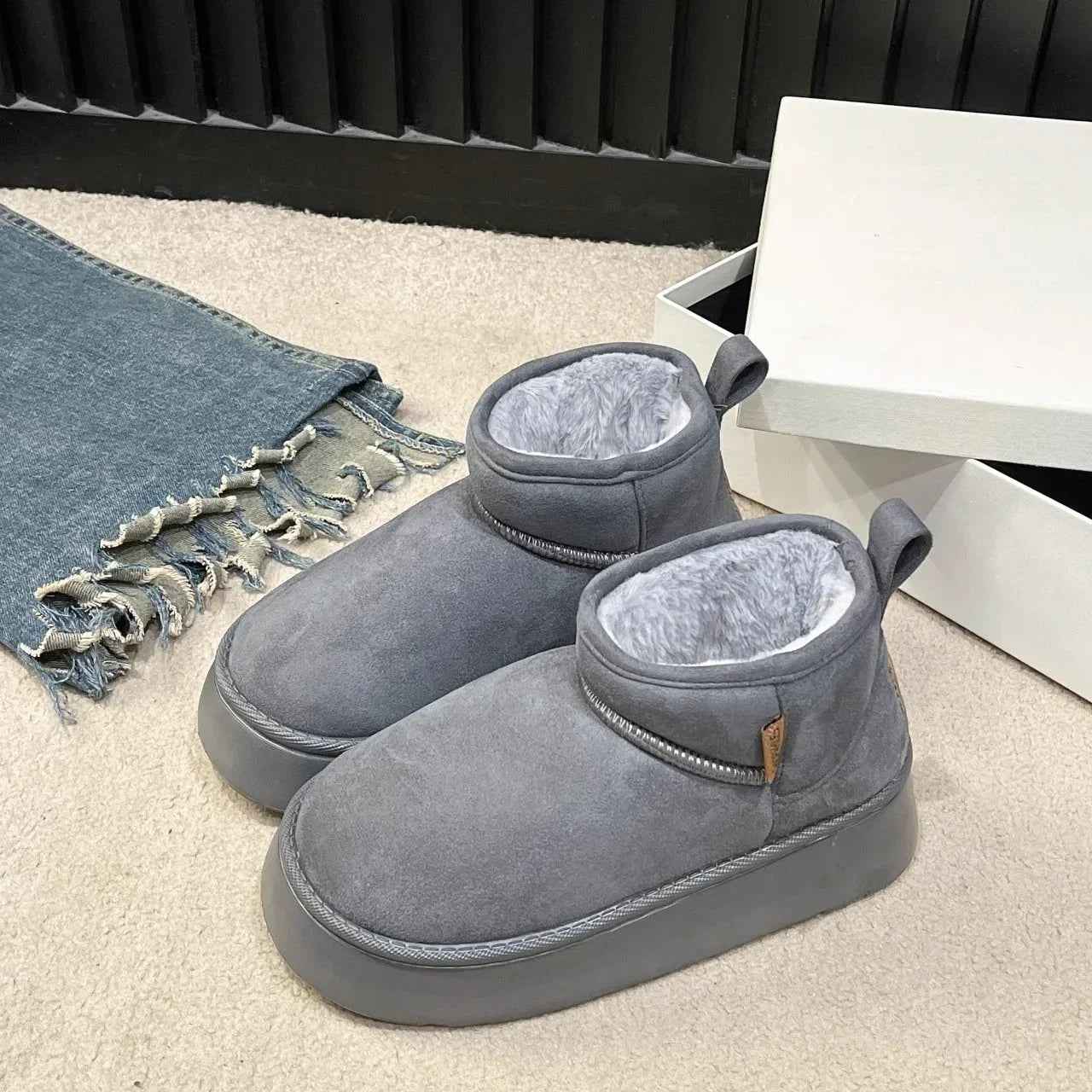 Retro Versatile Fashion Cotton Shoes Women's Anti slip Snow Shoes