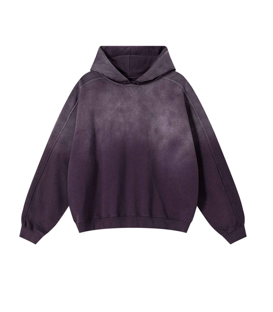 PLUM CONTRAST PANEL HOODIE