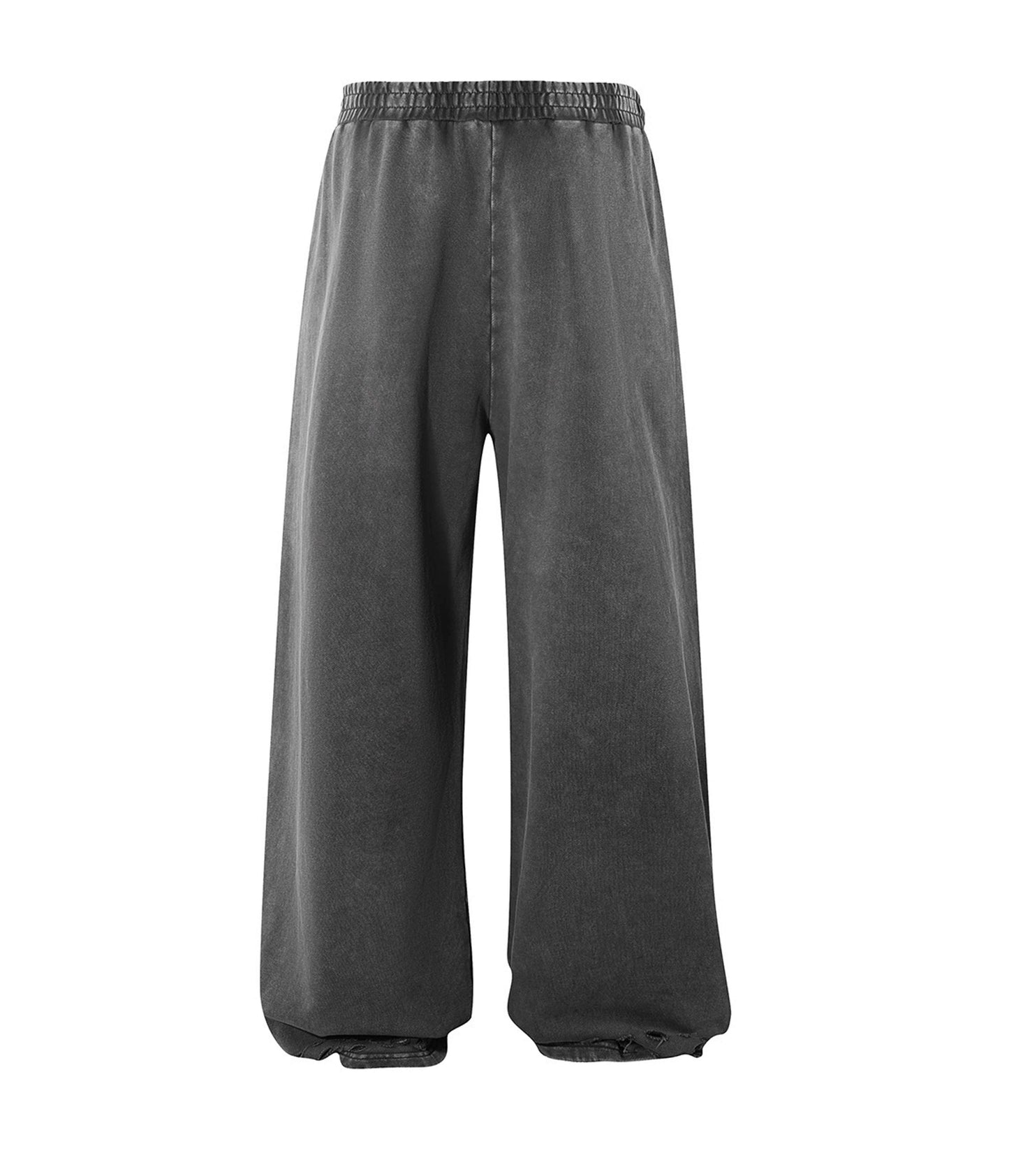 CHARCOAL DISTRESSED SWEATPANTS