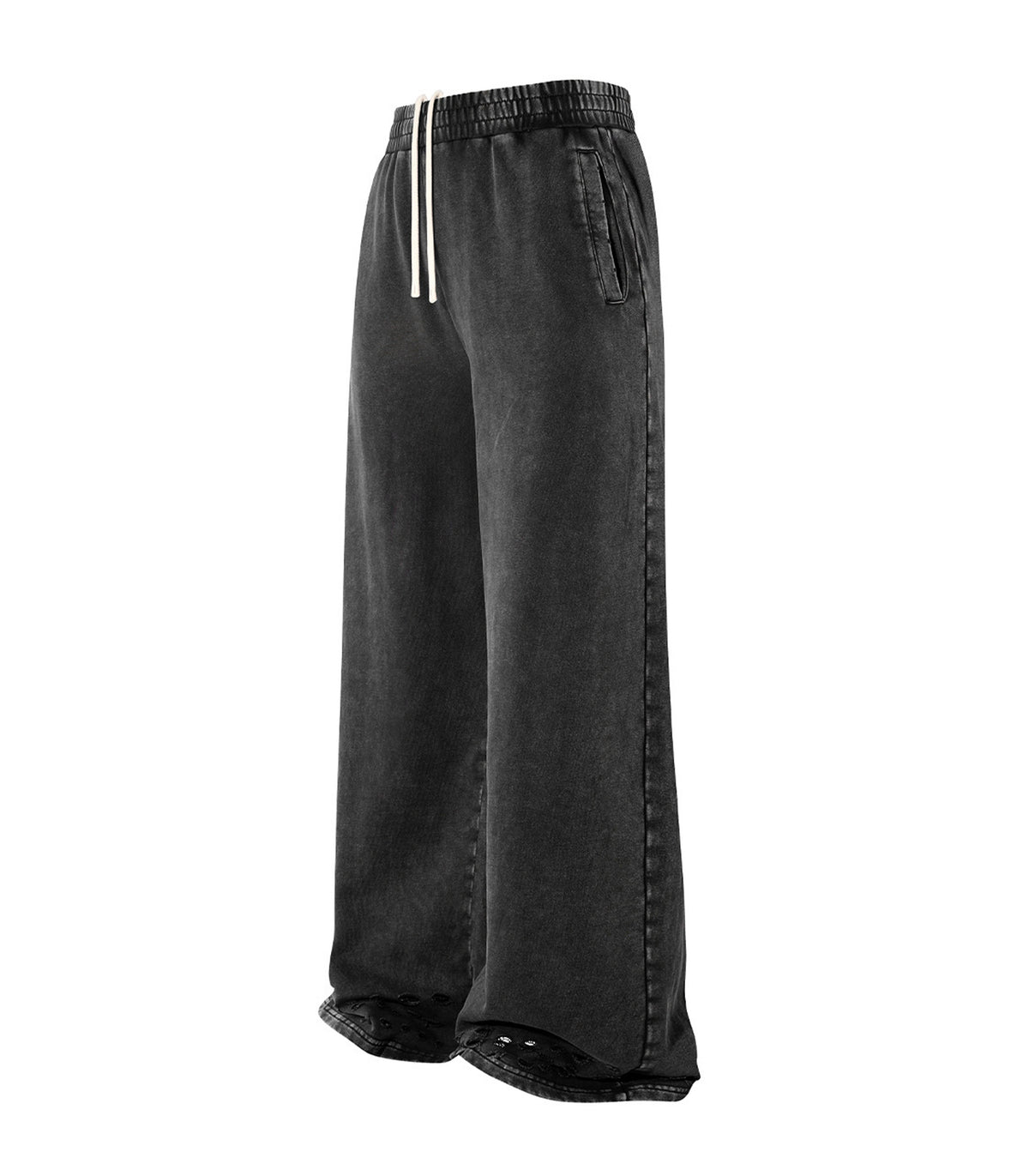 NOIR DISTRESSED SWEATPANTS - JUSTLUXURY