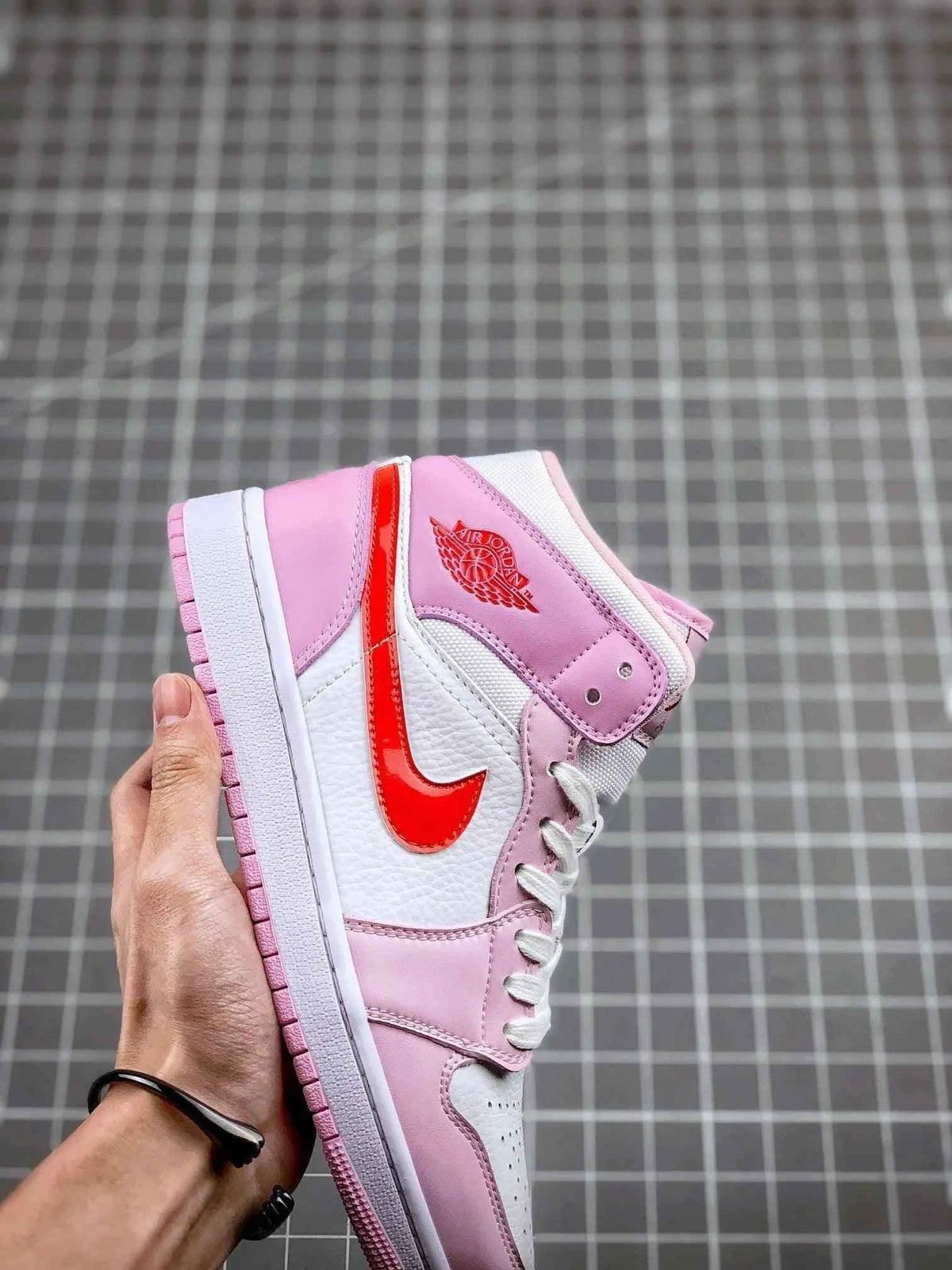 Air Jordan 1 MID Pink Purple Valentine's Day – Love in Every Step