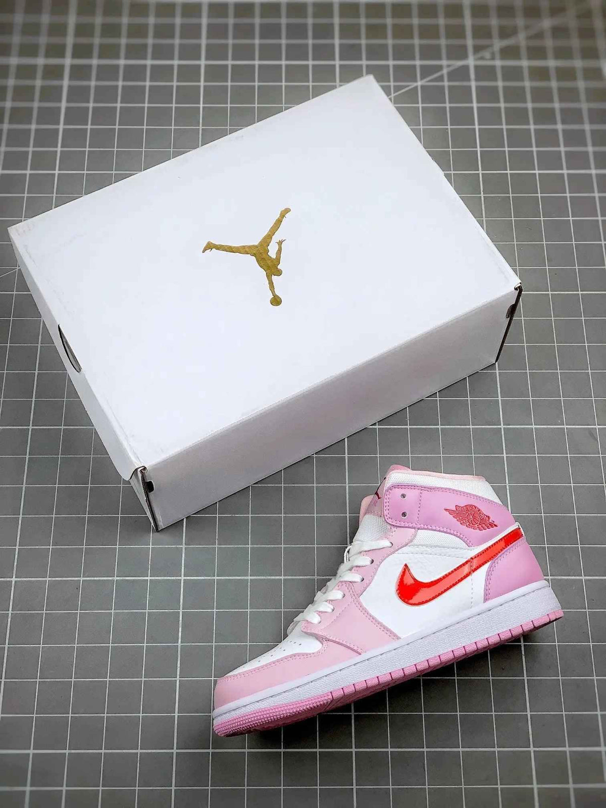 Air Jordan 1 MID Pink Purple Valentine's Day – Love in Every Step