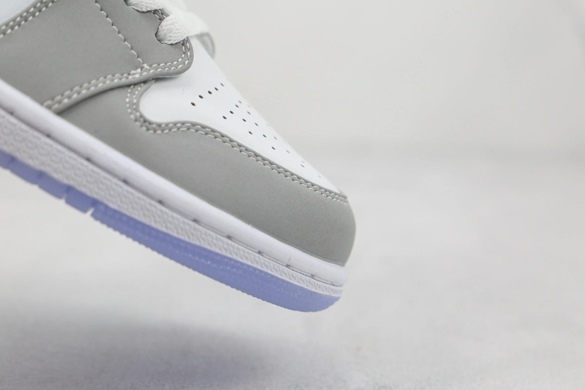 Custom Air Jordan 1 Mid Wolf Grey High Q SneakerNational