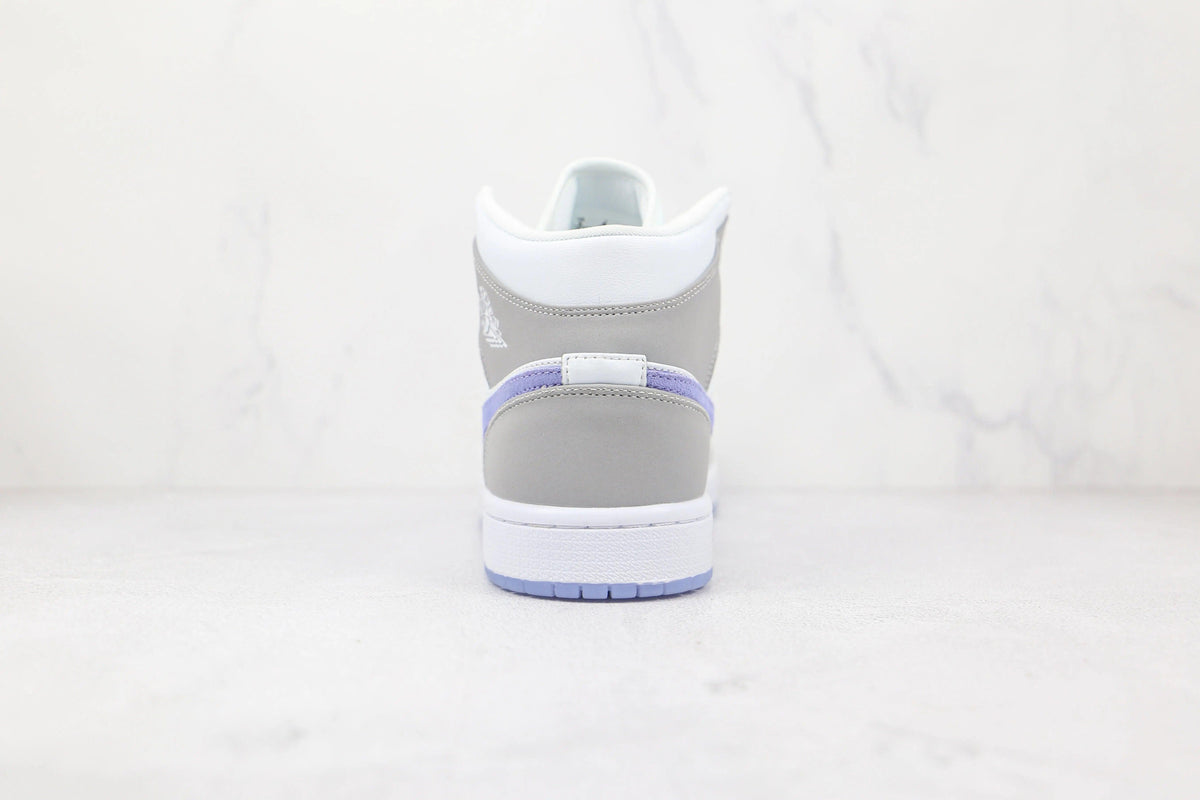 Custom Air Jordan 1 Mid Wolf Grey High Q SneakerNational
