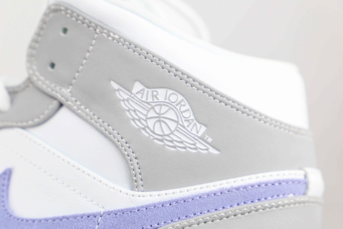 Custom Air Jordan 1 Mid Wolf Grey High Q SneakerNational