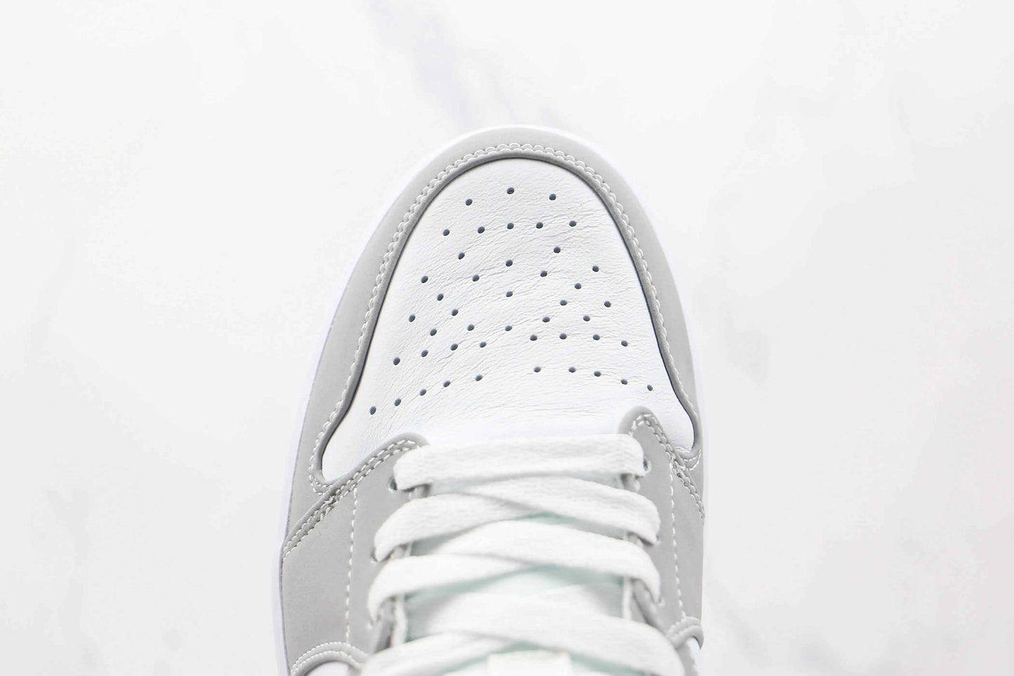 Custom Air Jordan 1 Mid Wolf Grey High Q SneakerNational