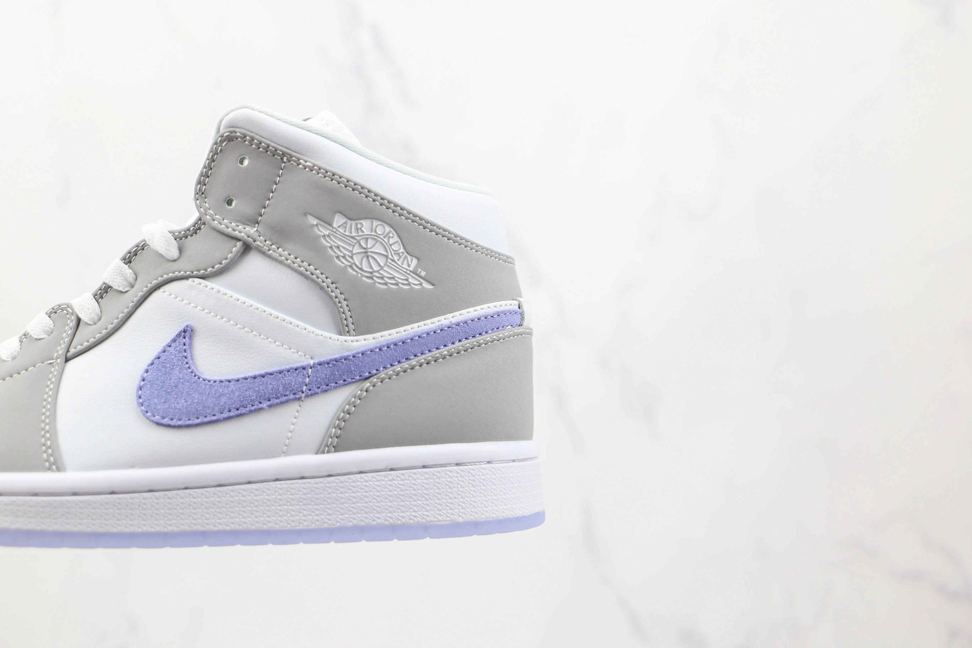 Custom Air Jordan 1 Mid Wolf Grey High Q SneakerNational