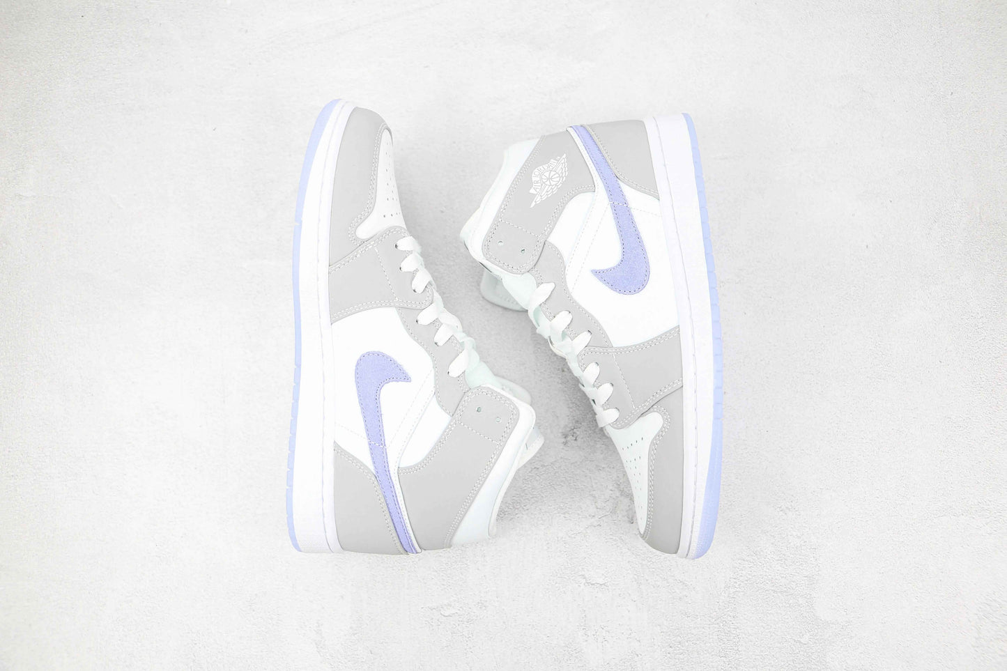 Custom Air Jordan 1 Mid Wolf Grey High Q SneakerNational