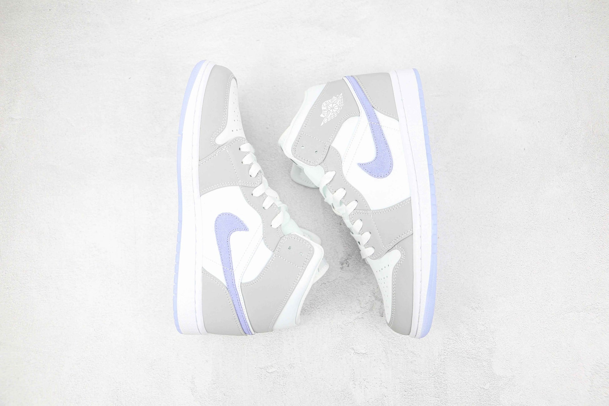Custom Air Jordan 1 Mid Wolf Grey High Q SneakerNational
