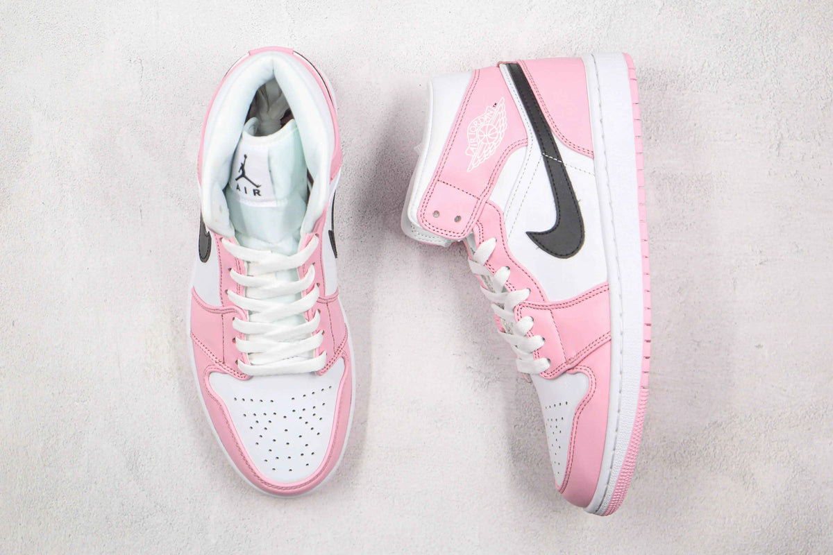 Custom Air Jordan 1 Pink Mid High Q