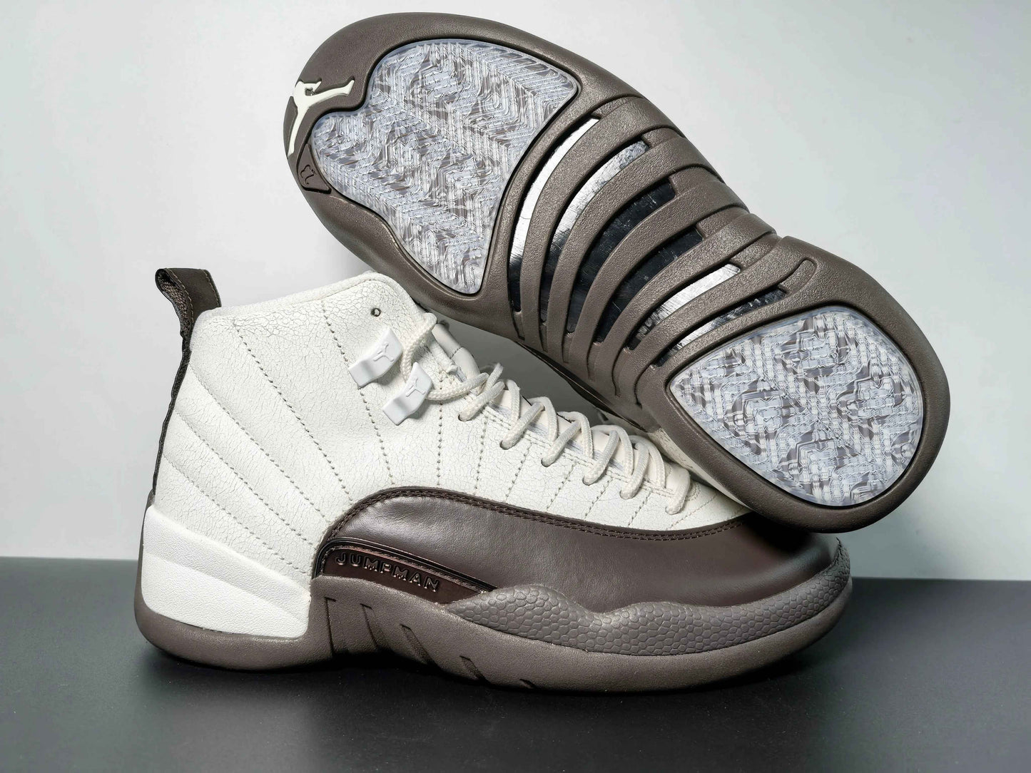 Custom Air Jordan 12 Sole Fly Cafe FZ5026-100 SneakerNational