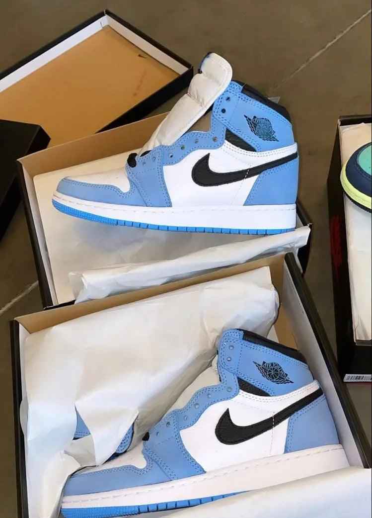 Custom Blue Black White Jordan 1 High Q SneakerNational