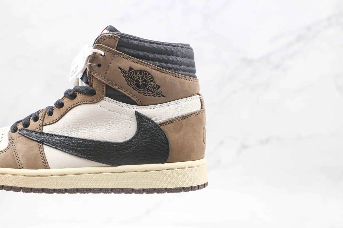 Custom Brown T-Scott x Fragment x Air Jordan 1 High Q ( Customs And Box ), Jordan 1 Sneakers Active CACTUS JACK SneakerNational