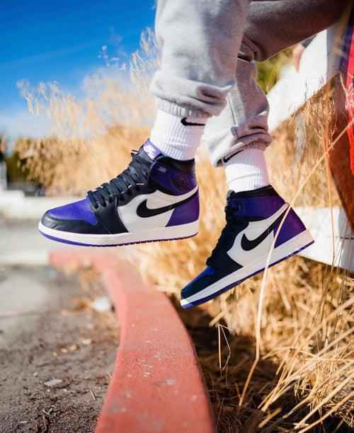 Custom - Jordan 1 High Q AJ1 Purple Toe UNISEX