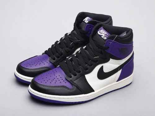 Custom - Jordan 1 High Q AJ1 Purple Toe UNISEX