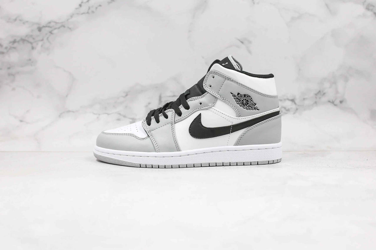 Custom Jordan 1 Light Smoke Grey Mid High Q Sneakers SneakerNational