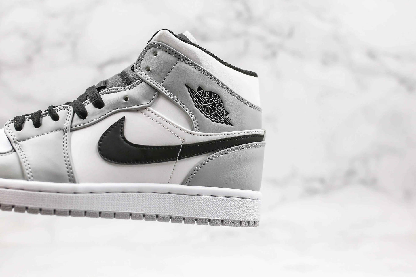 Custom Jordan 1 Light Smoke Grey Mid High Q Sneakers SneakerNational