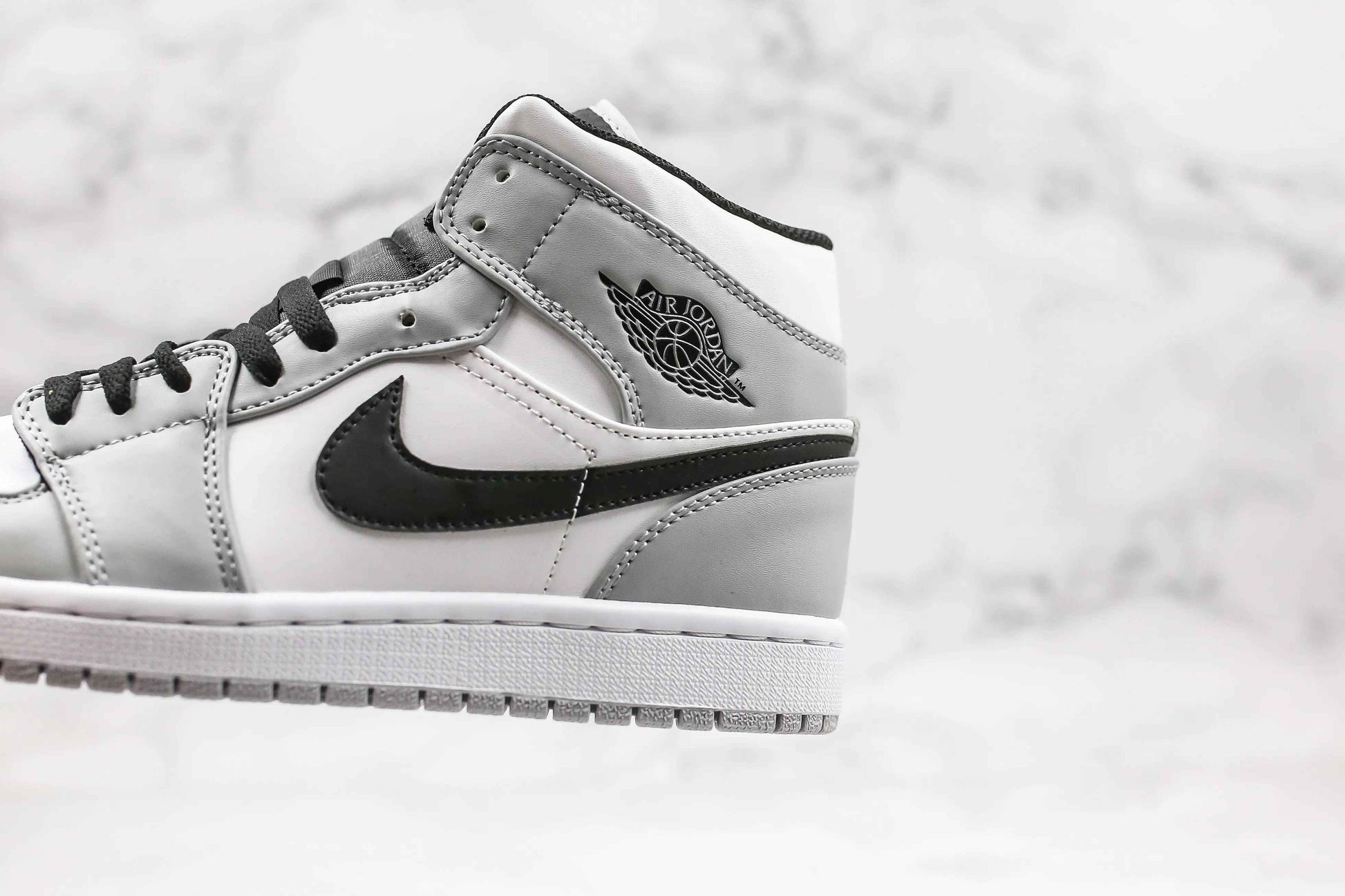 Custom Jordan 1 Light Smoke Grey Mid High Q Sneakers SneakerNational