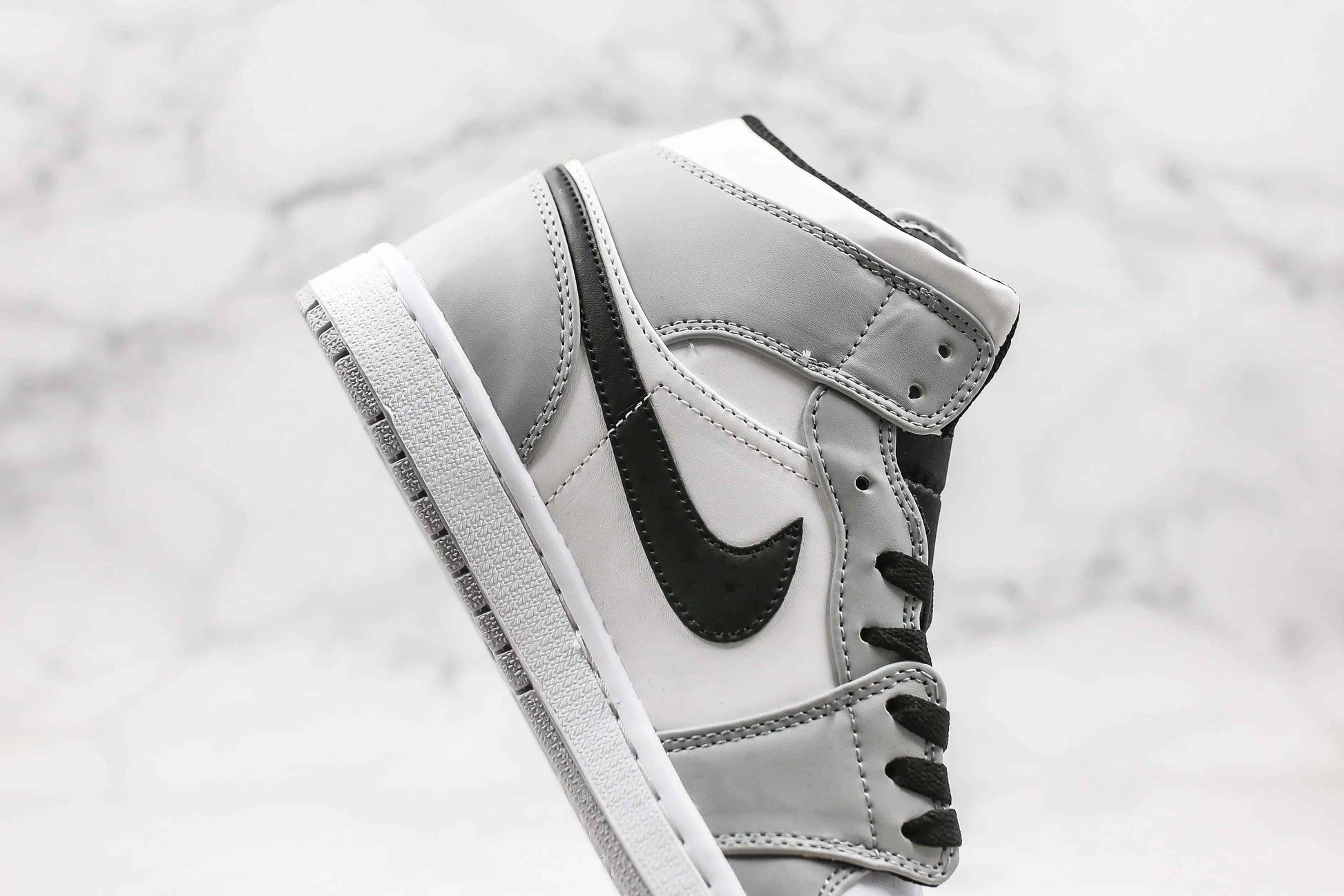 Custom Jordan 1 Light Smoke Grey Mid High Q Sneakers SneakerNational