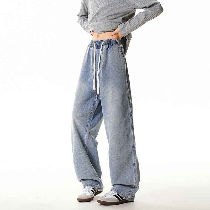 Vintage Men's Jeans Washed Straight Leg Pants
