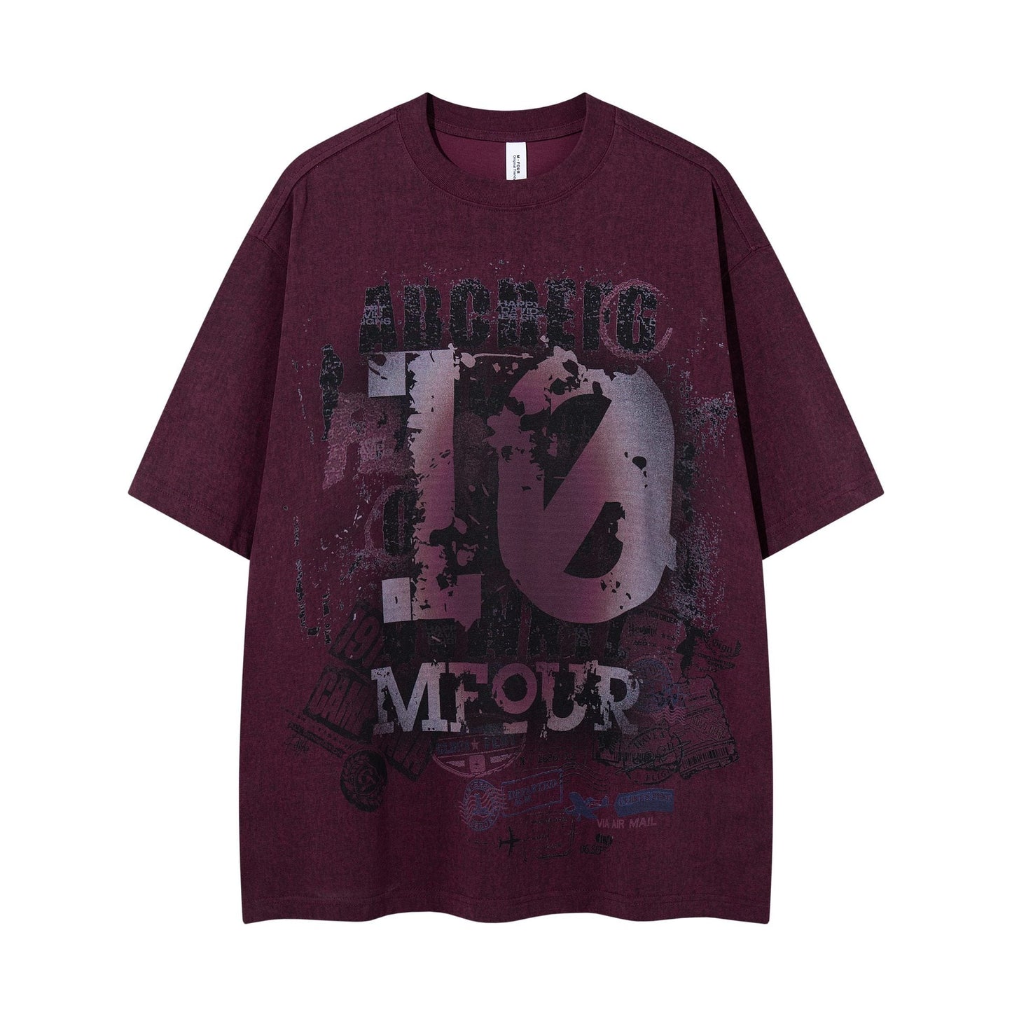 Digital stamp printed short sleeves