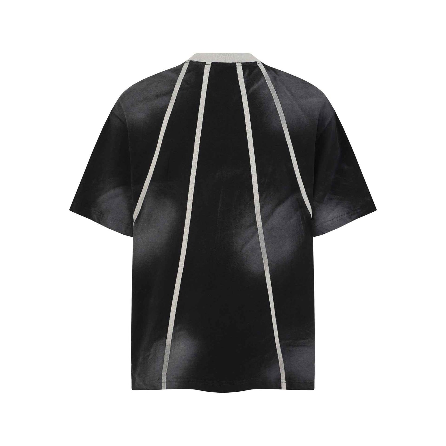 Line segmentation gradient short sleeved shirt