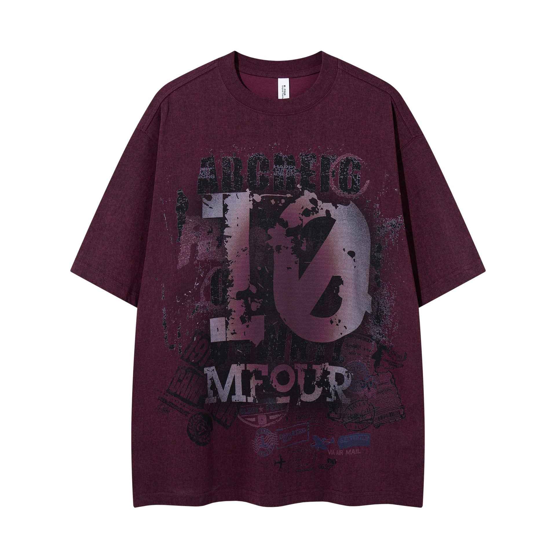 Digital stamp printed short sleeves