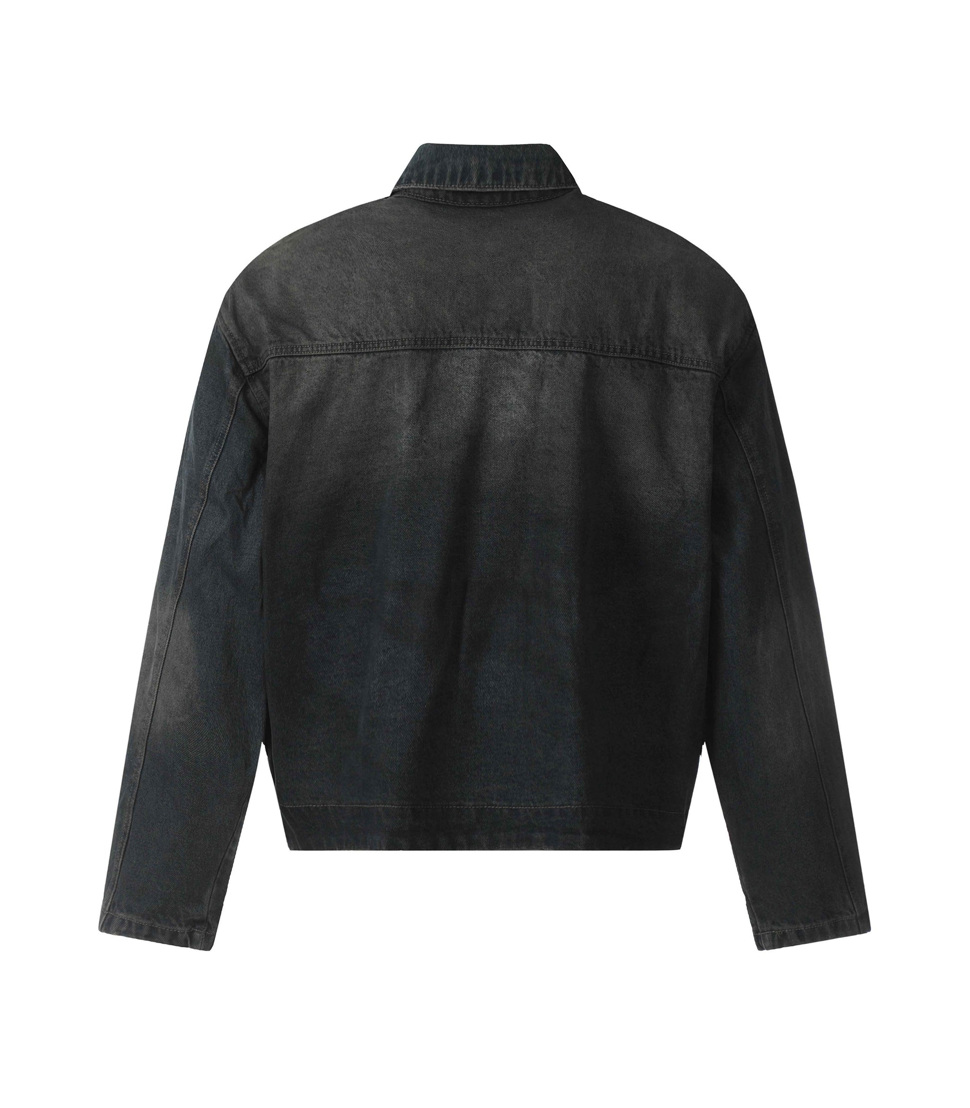 NOIR PATCHWORK WAXED DENIM JACKET