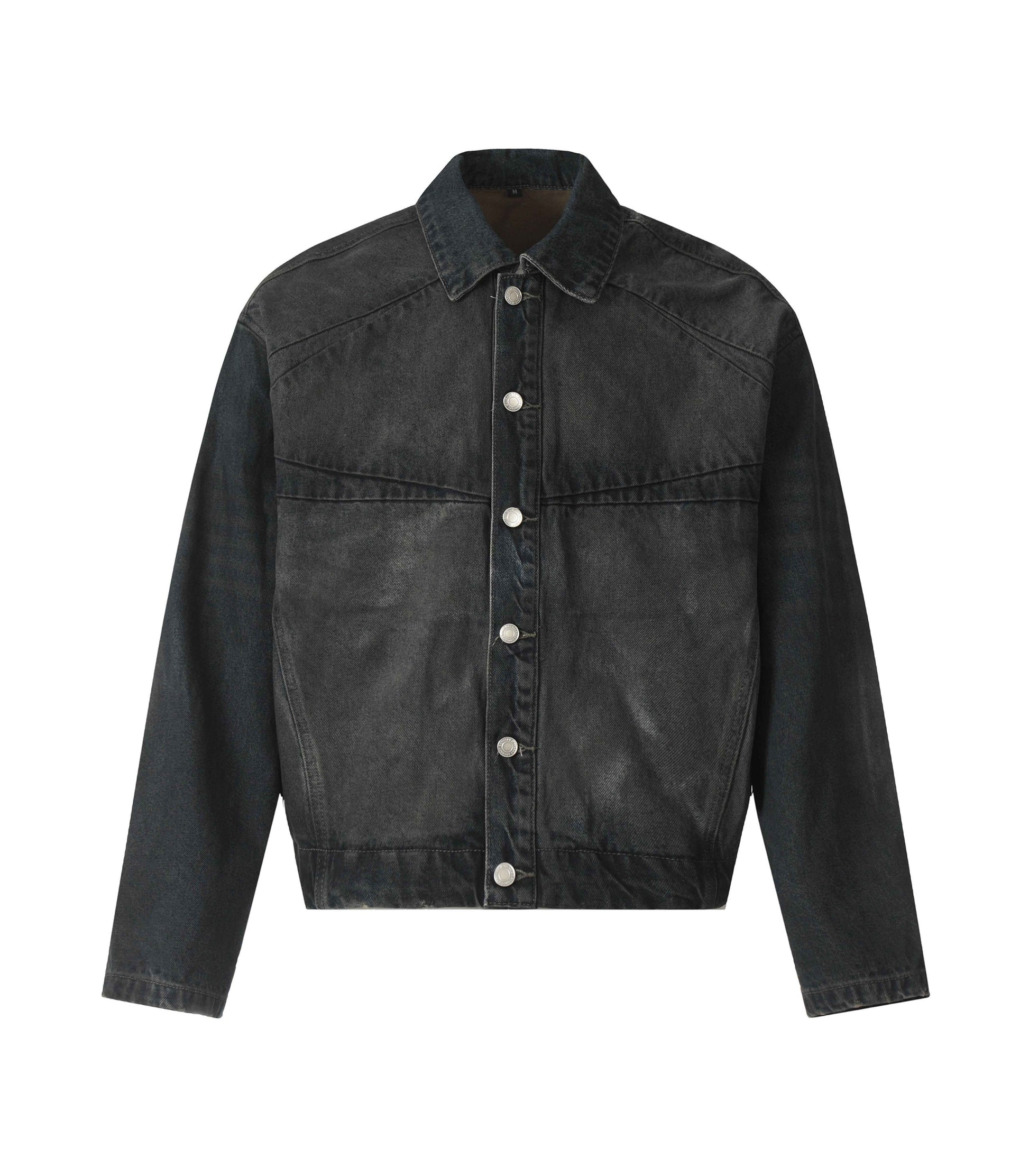 NOIR PATCHWORK WAXED DENIM JACKET