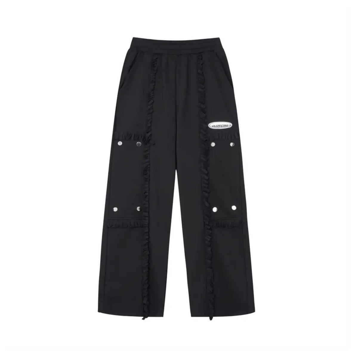 Spliced Button Patchwork Pants