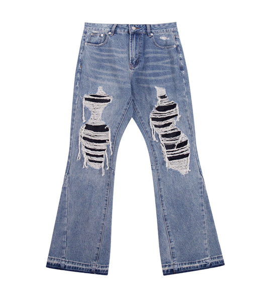 DESTROYED SPLIT DENIM