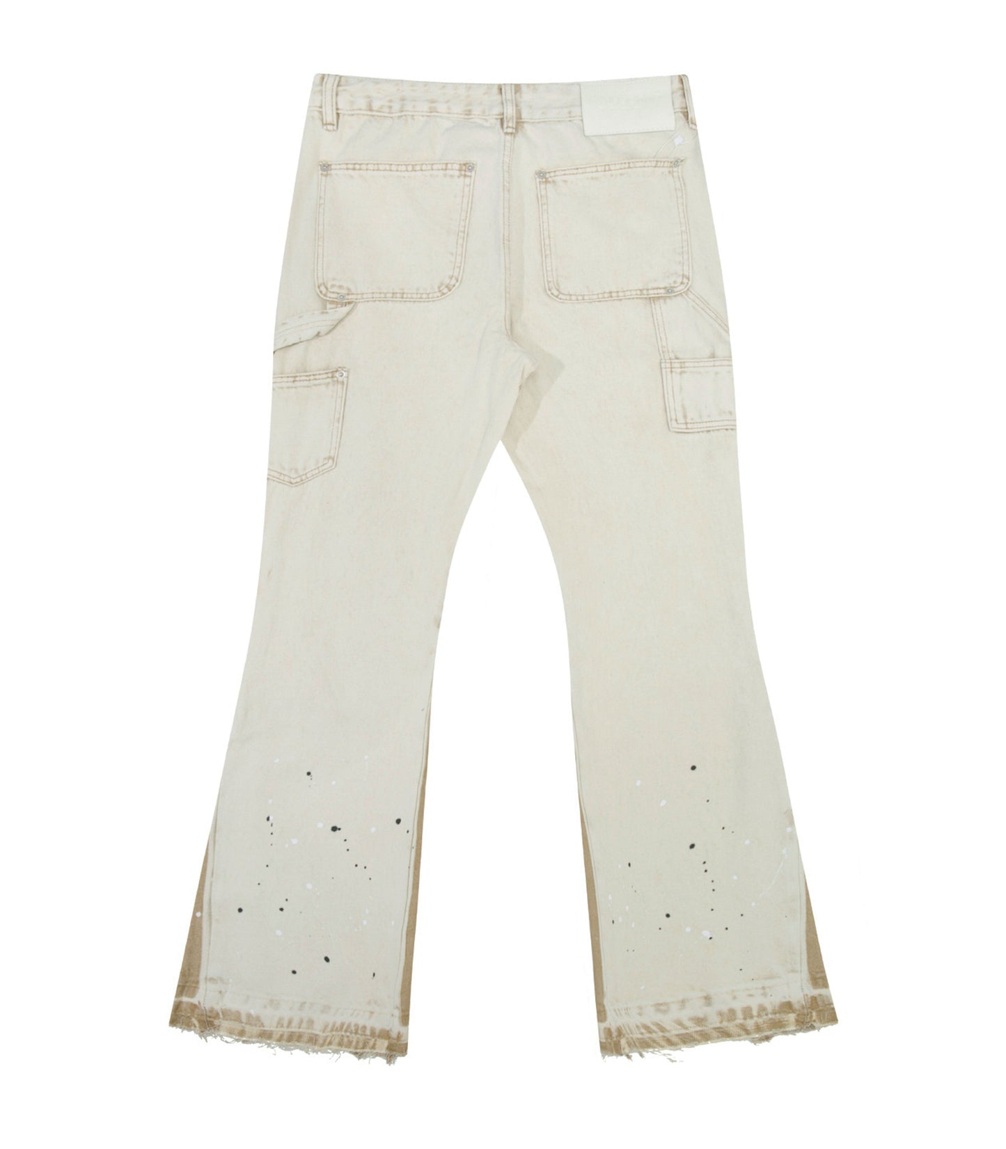 SAND SPLIT PAINTERS DENIM - JUSTLUXURY