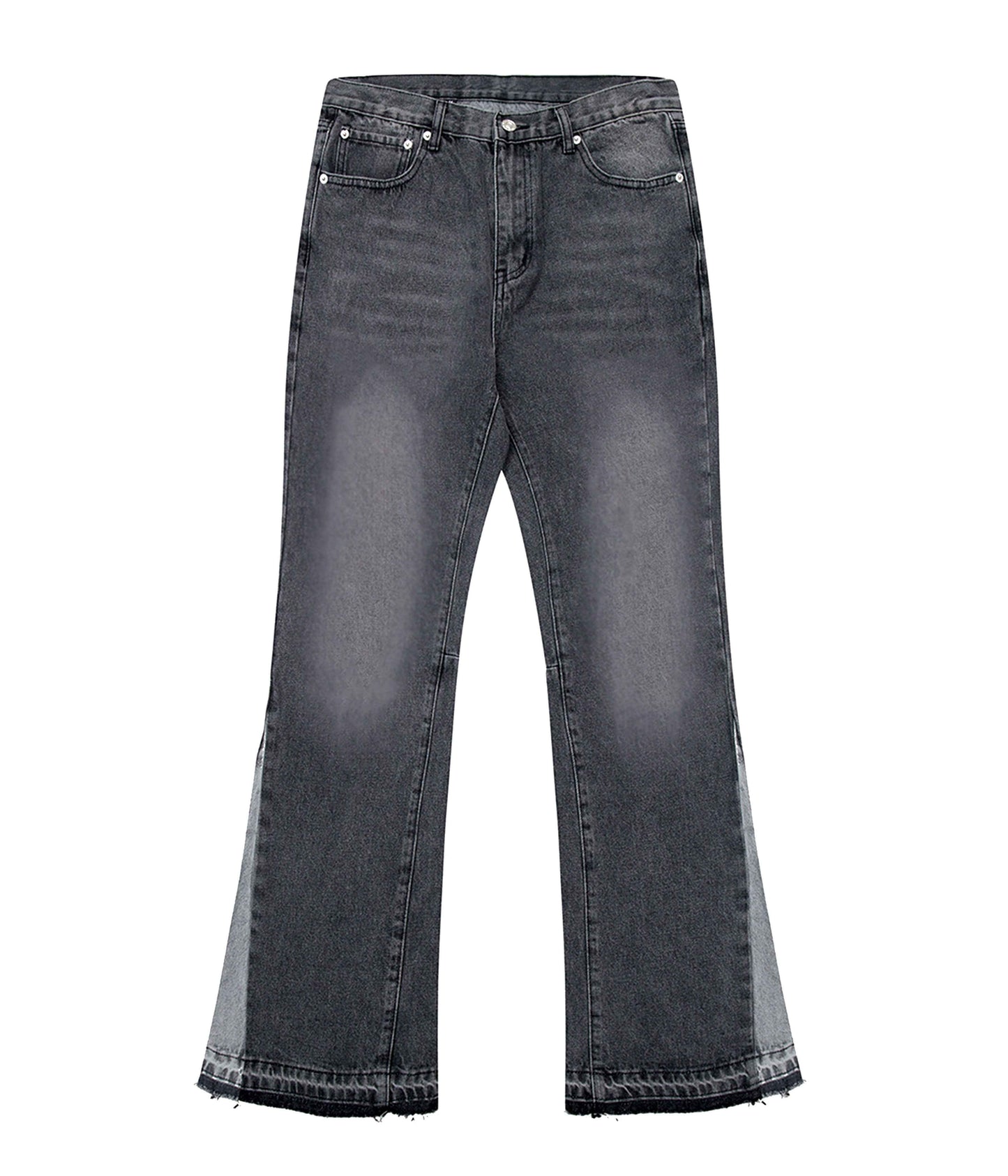 CHARCOAL SPLIT FLARE DENIM