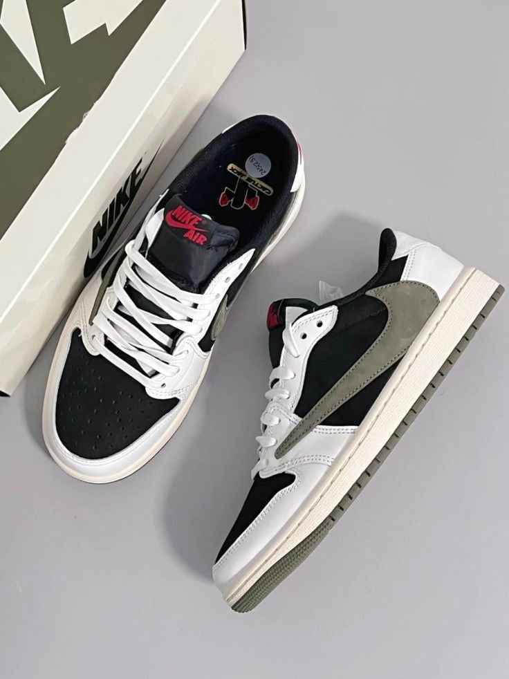Air Jordan 1 Travis Scott Olive Wmns Limited Edition Retro Low OG Sneakers
