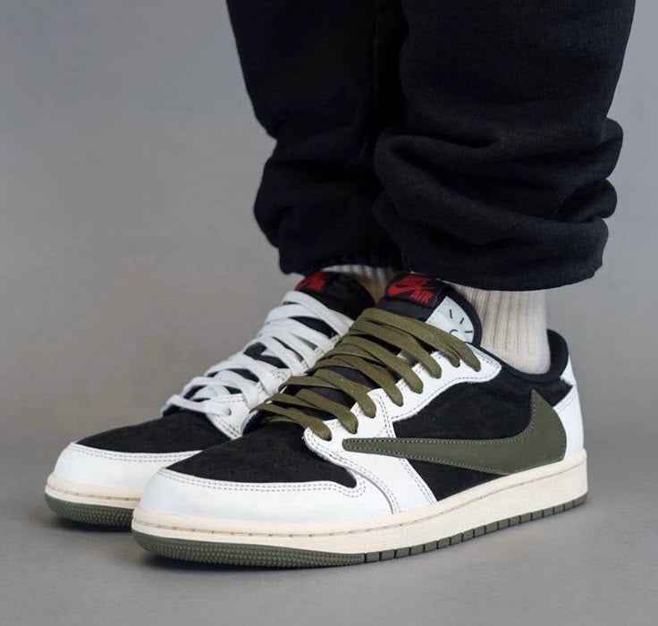 Air Jordan 1 Travis Scott Olive Wmns Limited Edition Retro Low OG Sneakers