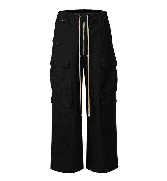 NYLON DRAWSTRING CARGO PANTS - JUSTLUXURY