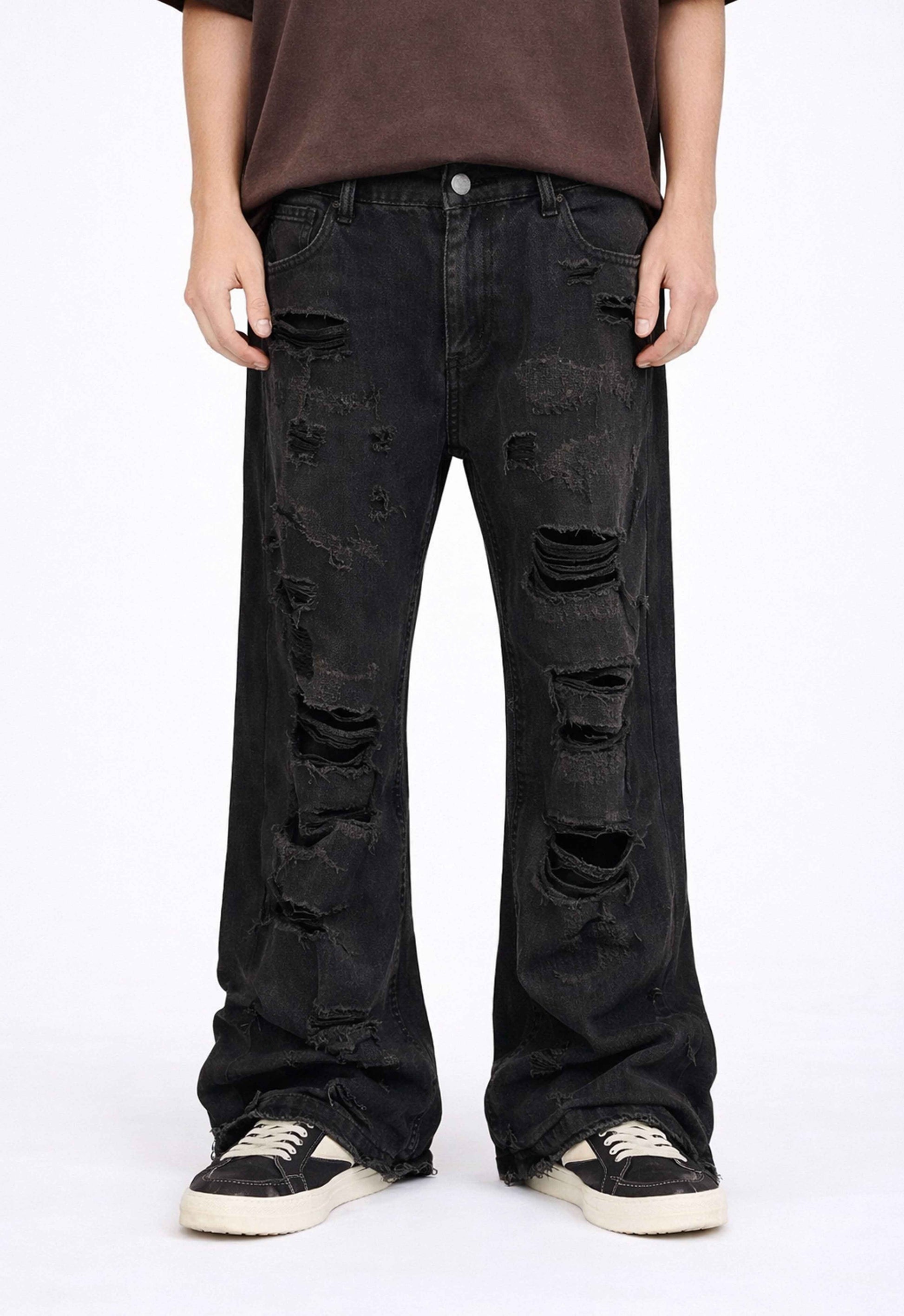 DARK DESTROYED DENIM