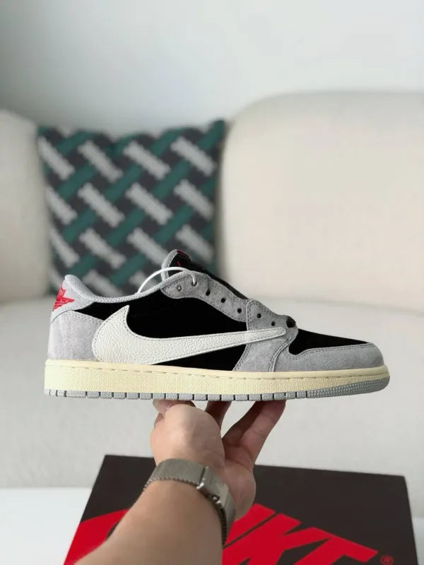 Travis Scott x Air Jordan 1 Low “Black Grey Reverse Swoosh” - OMYGOODS