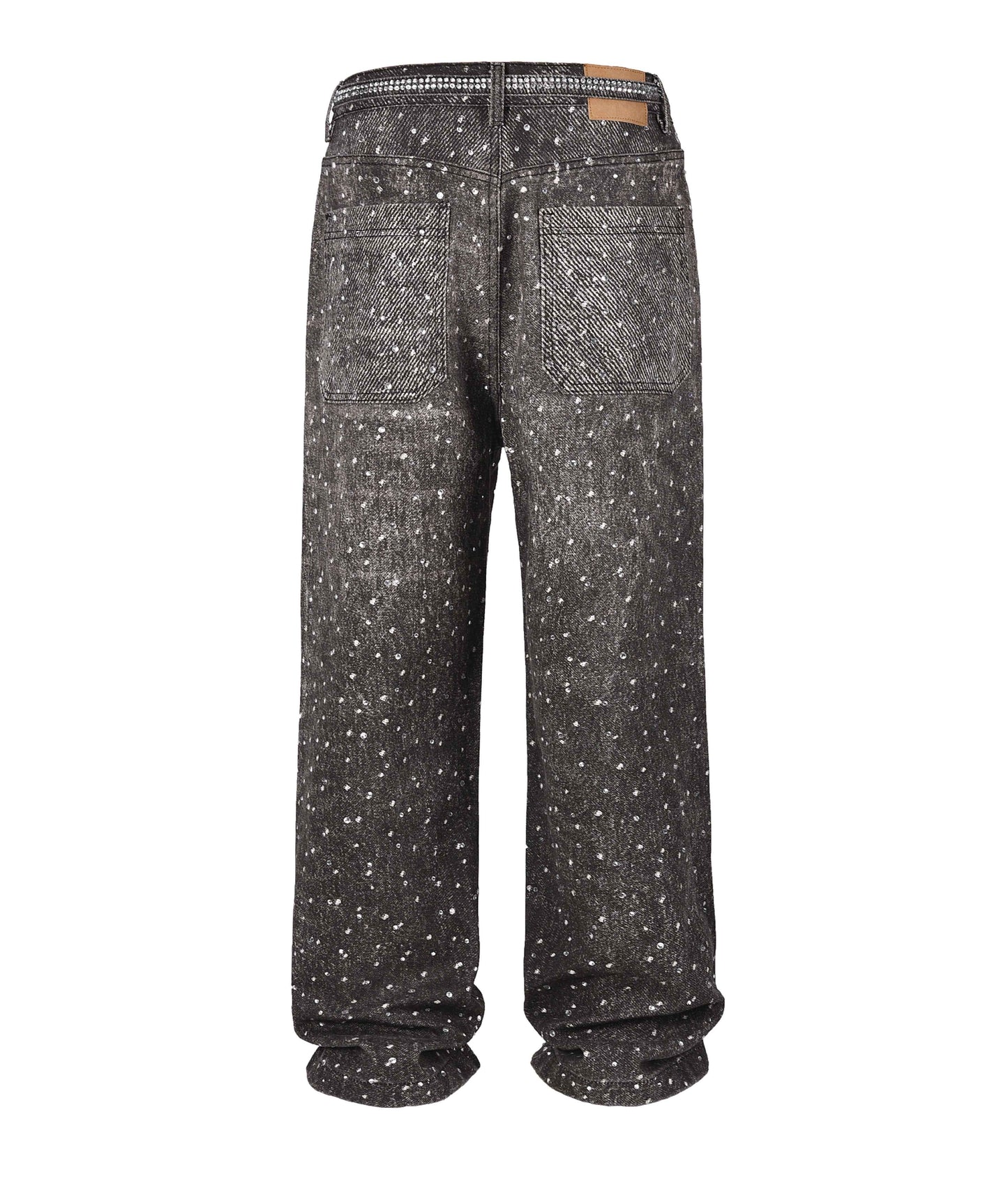 NOIR RHINESTONE DENIM
