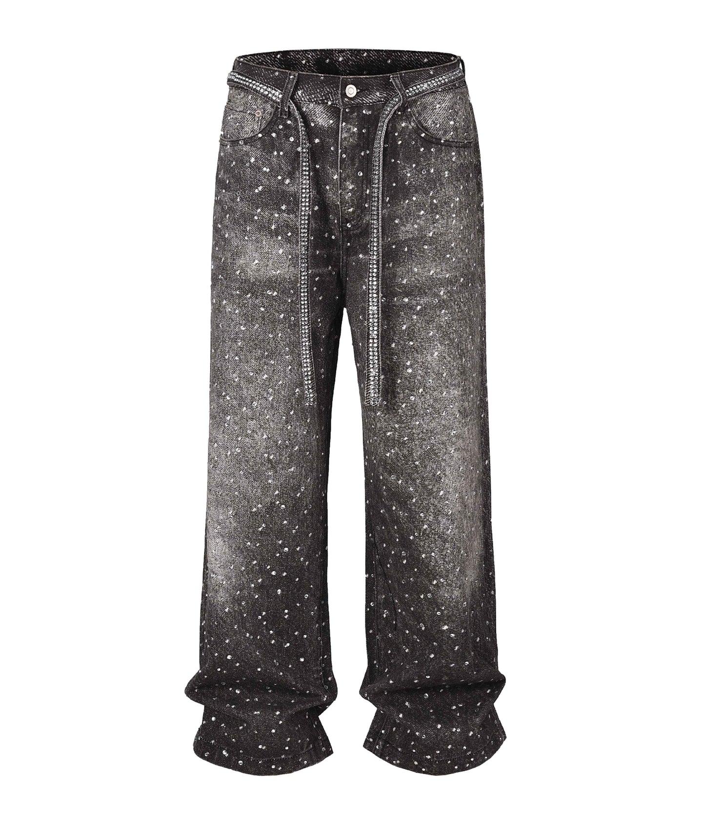 NOIR RHINESTONE DENIM